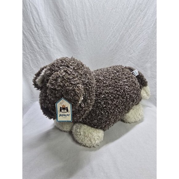Jellycat Kush Puppy Dog Large Curly Plush Soft Toy Cushion - With Tags- Retired - Picture 14 of 14